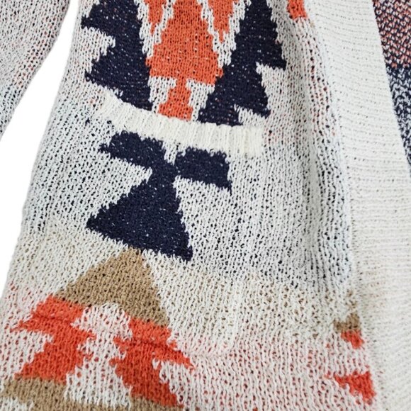 New with Tags Multicolor Pattern Open Front Cardigan with Side Pockets - Picture 5 of 11